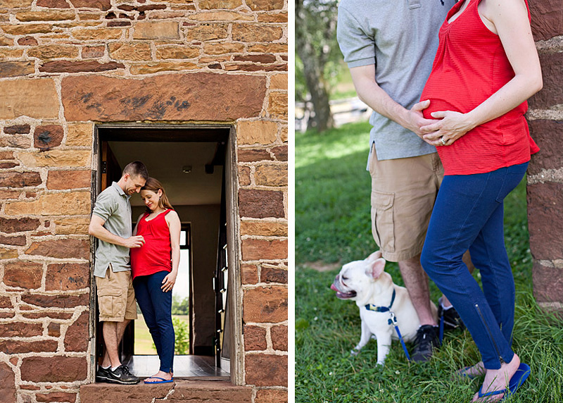 photos at bull run for a maternity session