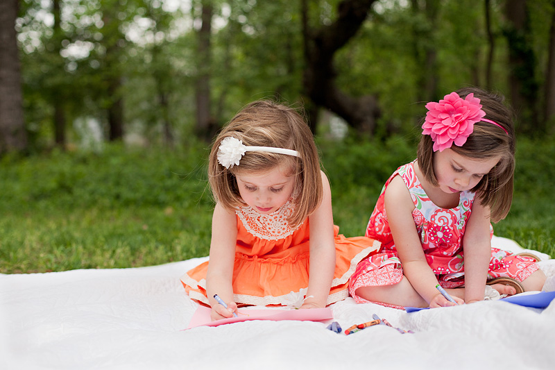 four year old girls coloring