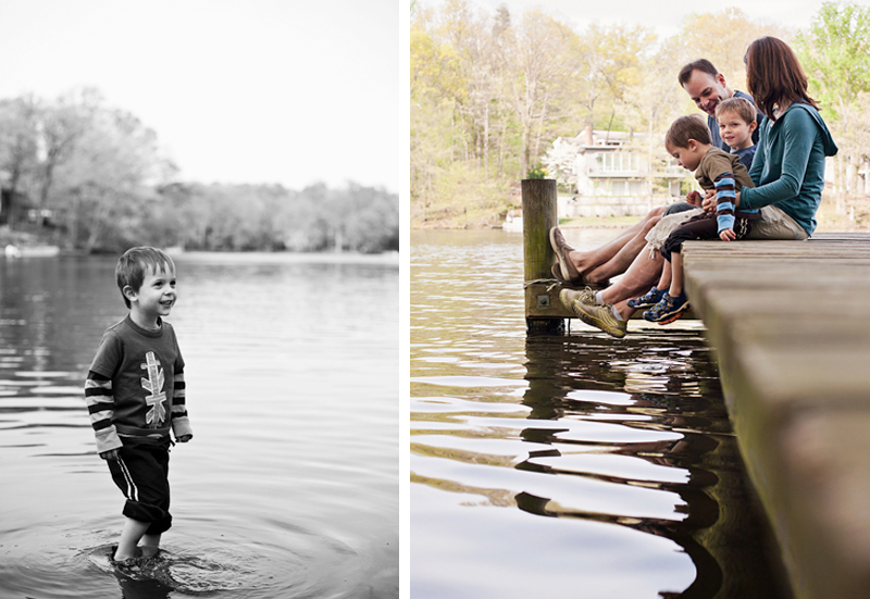 family on dock of lake in falls church, va