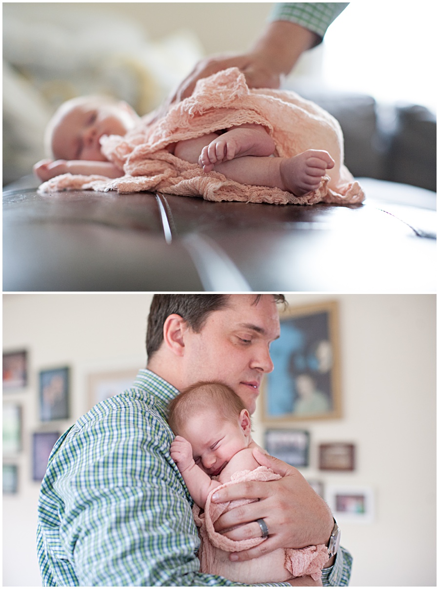 dad and newborn baby
