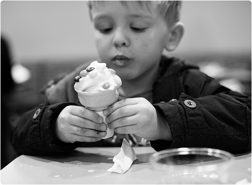 boy with ice cream cone