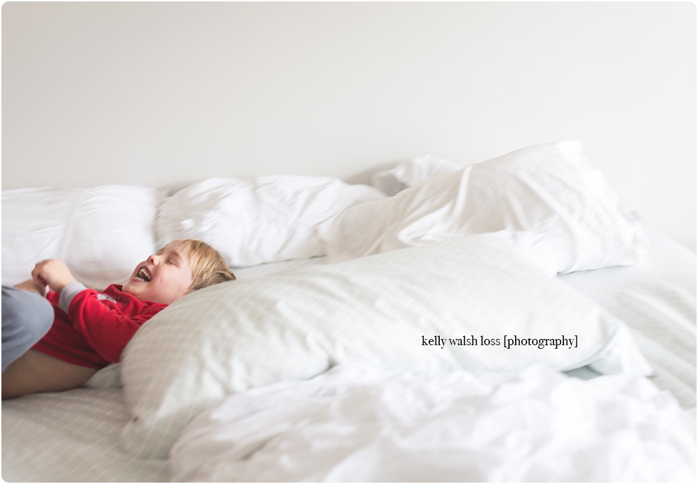 young boy playing