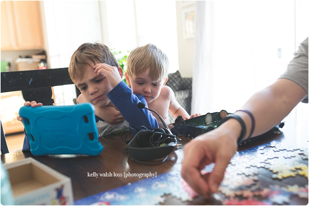 brothers playing