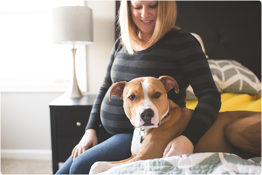 pregnant mother and dog