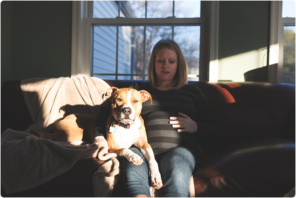 pregnant lady with dog